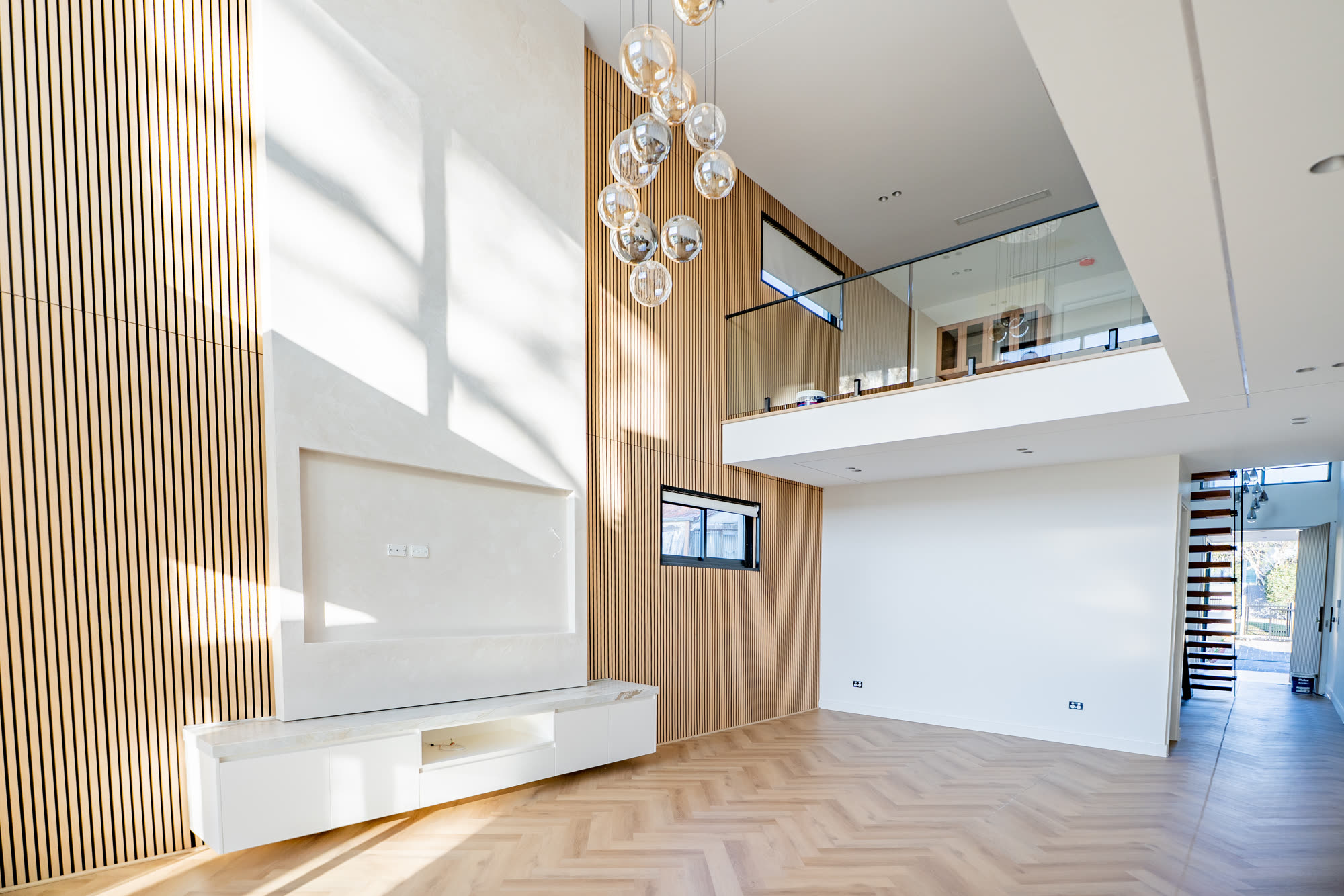 26 Clontarf St — living room with double-height void